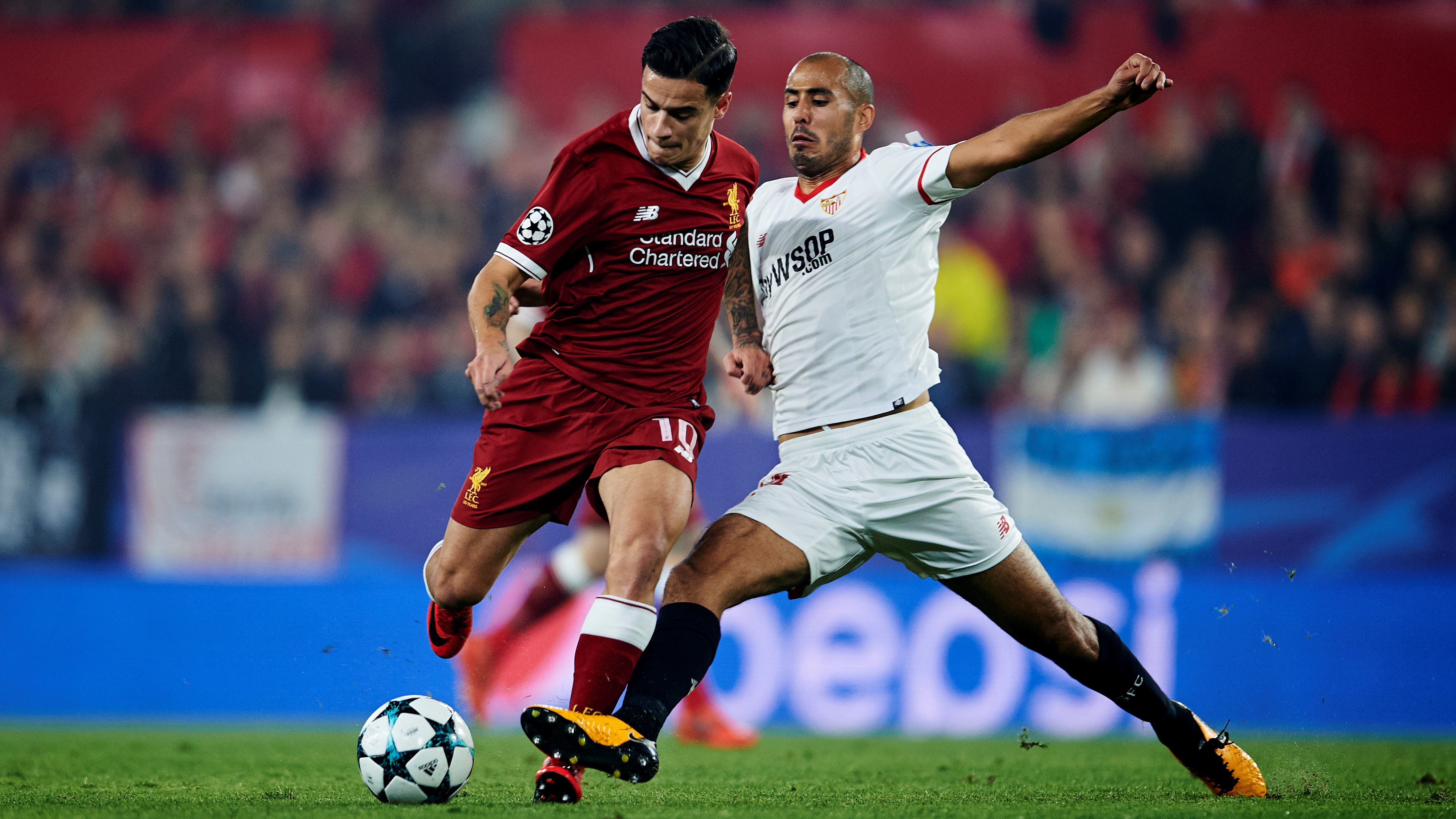 Guido Pizarro Philippe Coutinho Sevilla Liverpool UCL 2112017