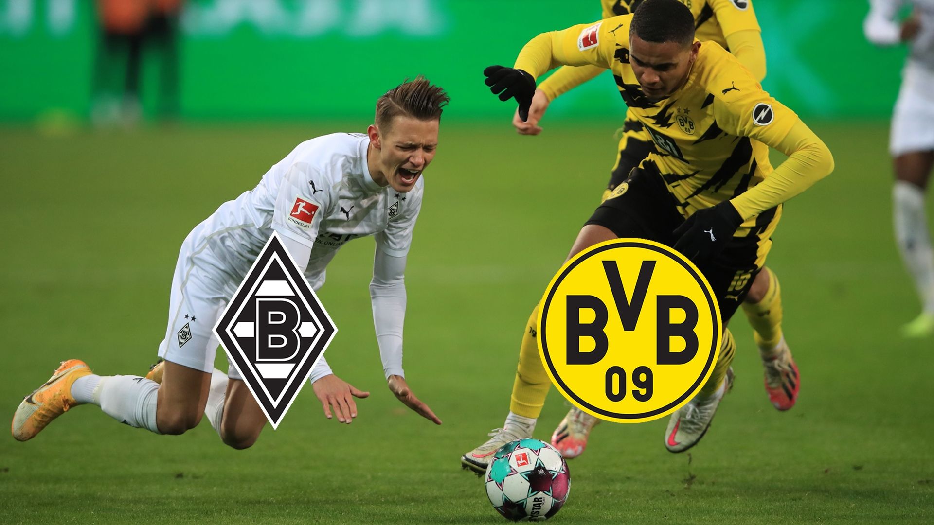 Header dfb-pokal getty images Free-tv heute today live borussia mönchengladbach bmg bvb borussia dortmund bundesliga hannes wolf jude bellingham 2020 2021 fußball