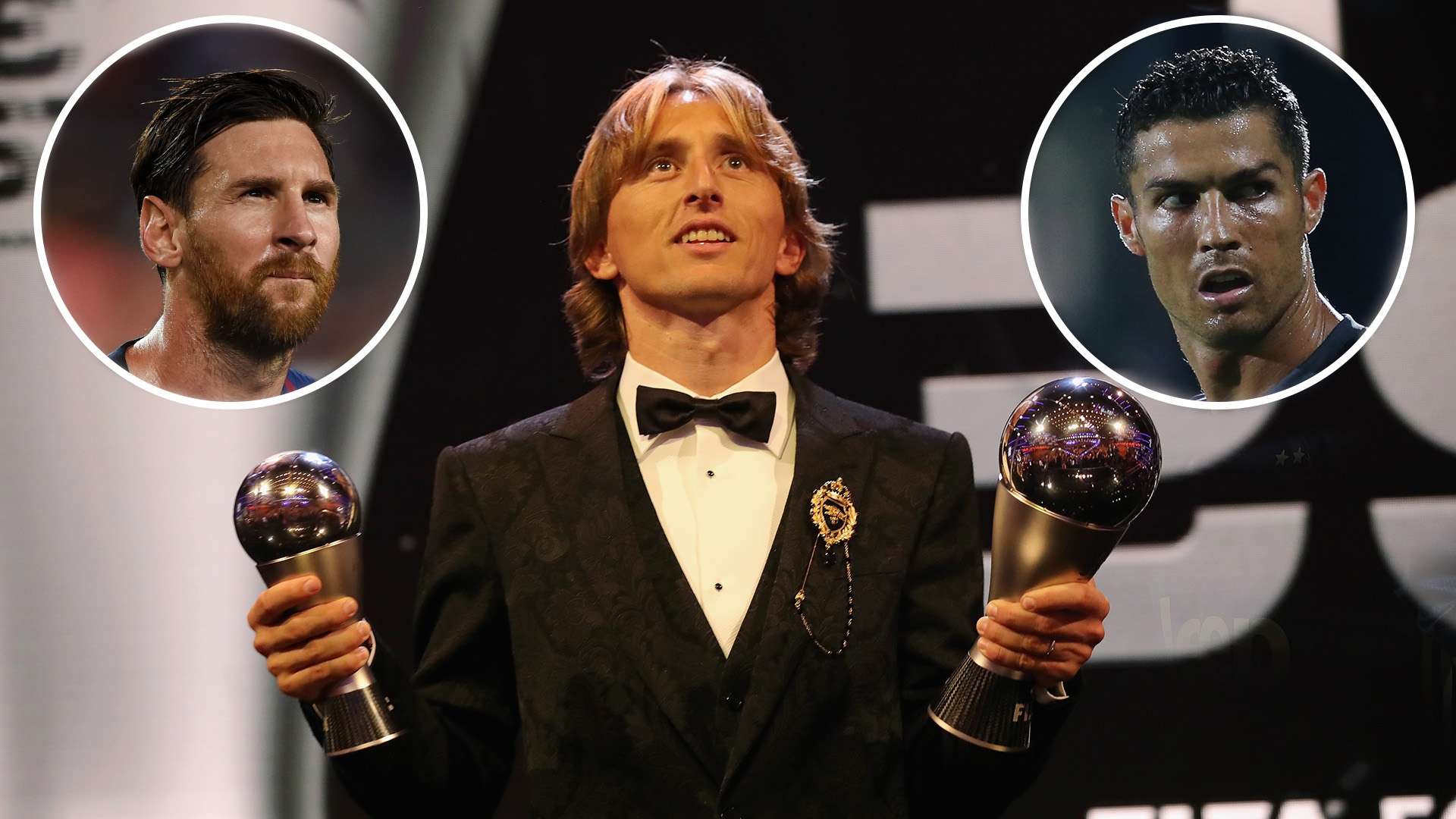 Luka Modric Cristiano Ronaldo Lionel Messi GFX