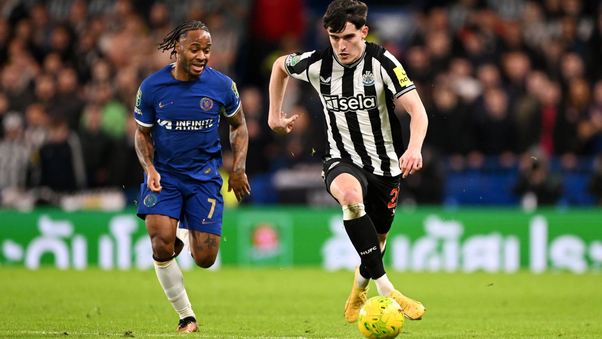 RAHEEM STERLING CHELSEA TONI LIVRAMENTO NEWCASTLE 