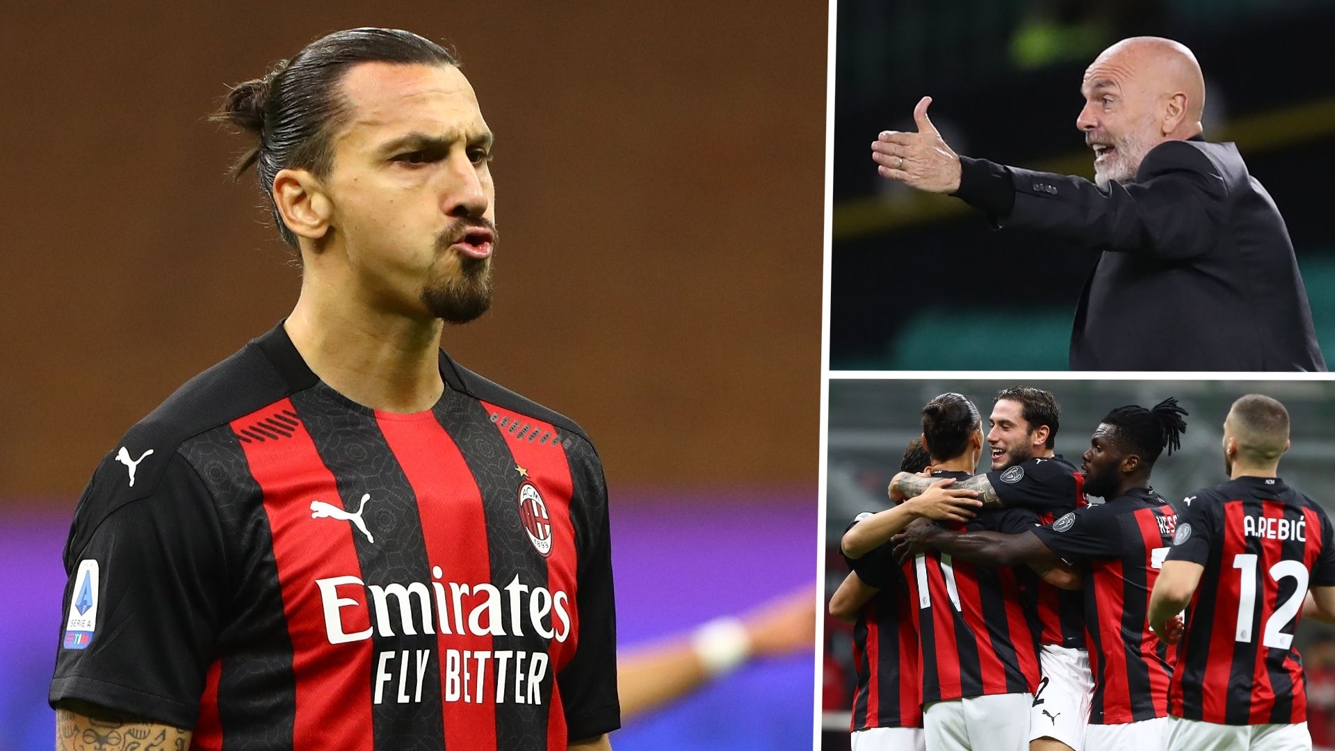 Zlatan Ibrahimovic Stefano Pioli AC Milan 2020-21 GFX