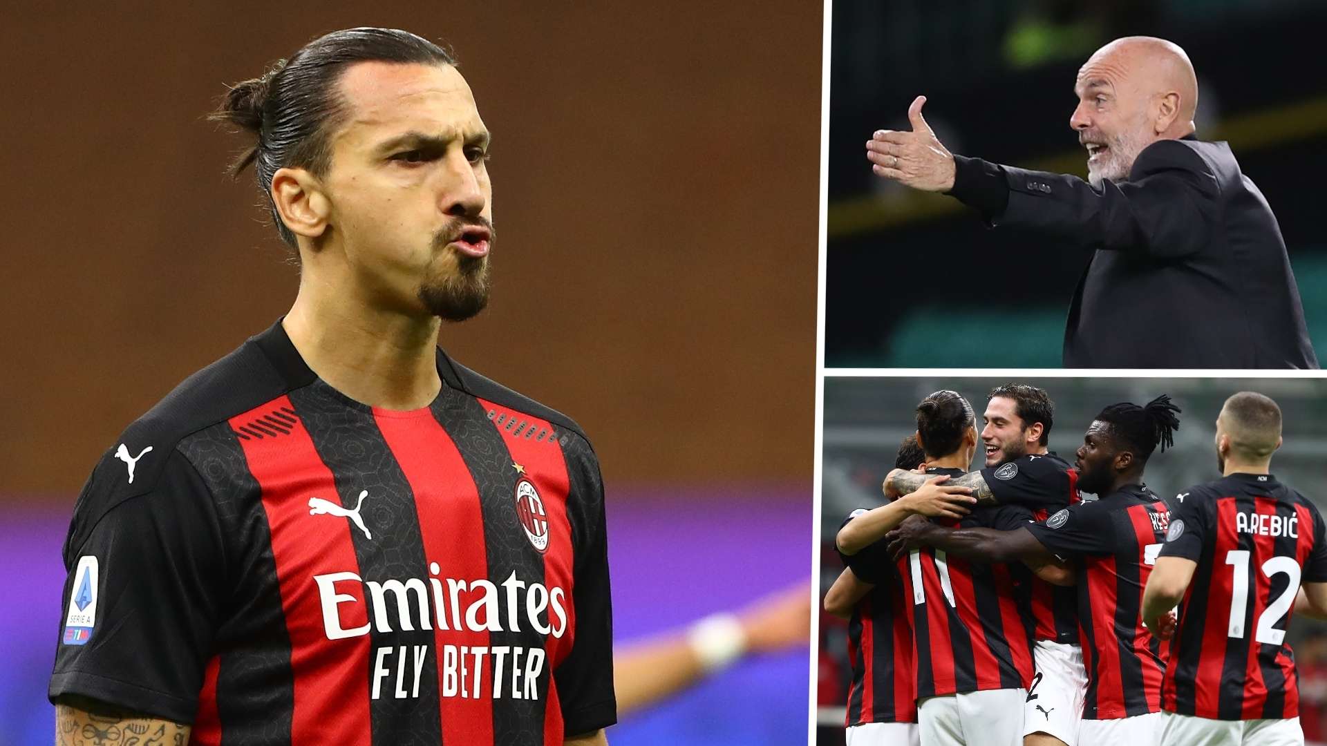 Zlatan Ibrahimovic Stefano Pioli AC Milan 2020-21 GFX