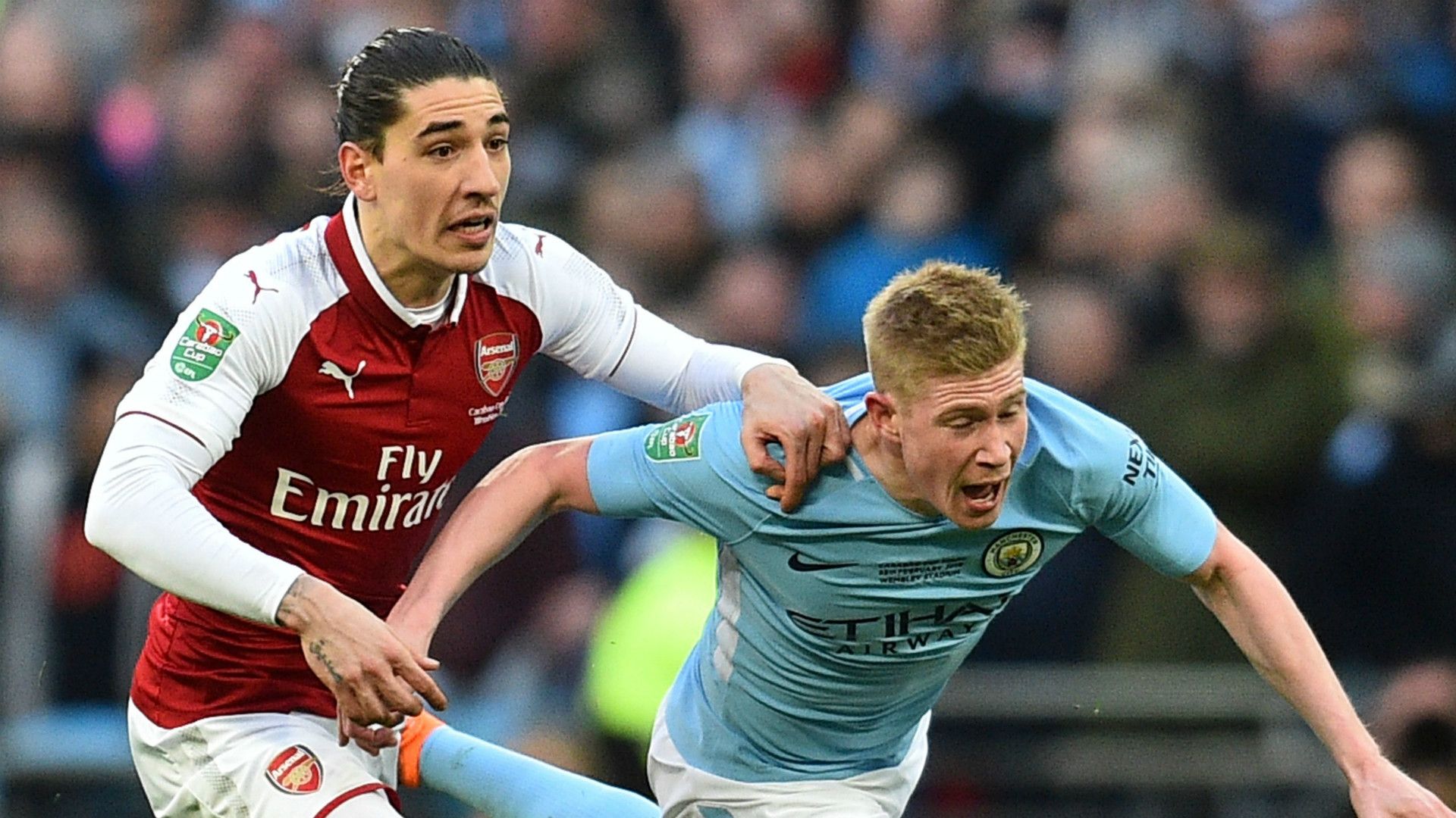Hector Bellerin Kevin De Bruyne Arsenal Manchester City