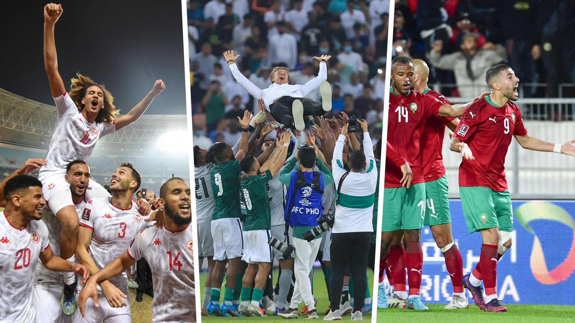 Tunisia, Saudi Arabia, Morocco GFX