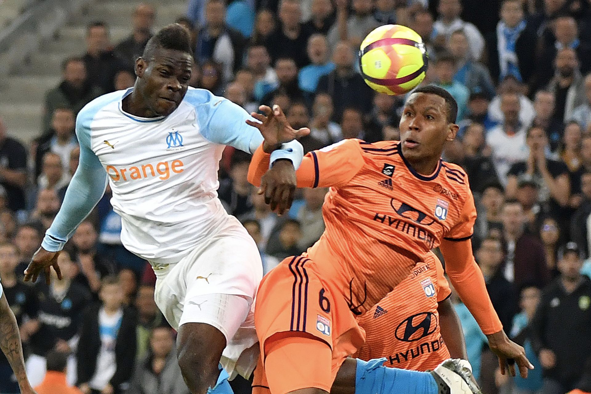 Mario Balotelli et Marcelo, Marseille-Lyon (0-3), 12 mai 2019
