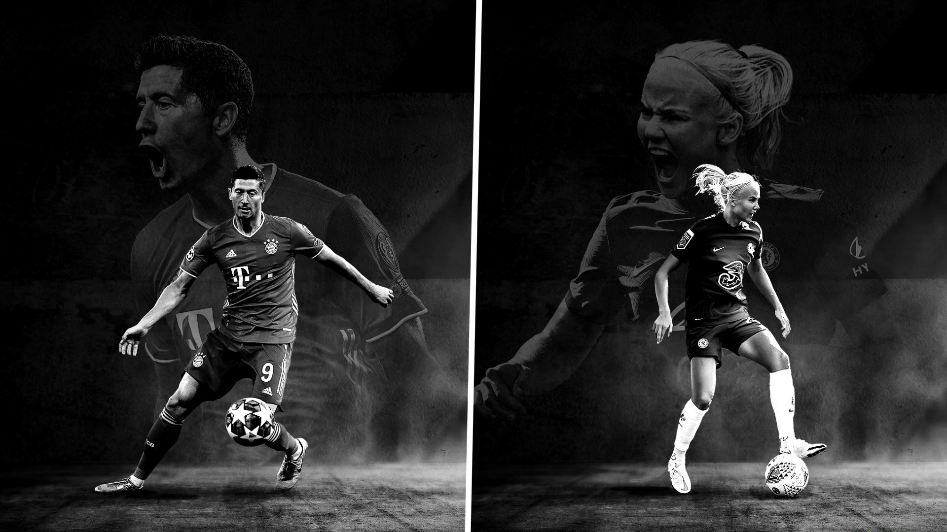 Robert Lewandowski and Pernille Harder