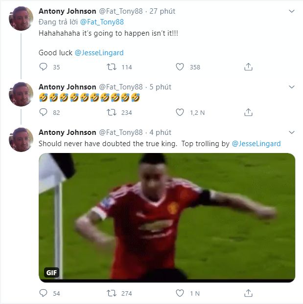 Man Utd fan bet on Lingard not scoring