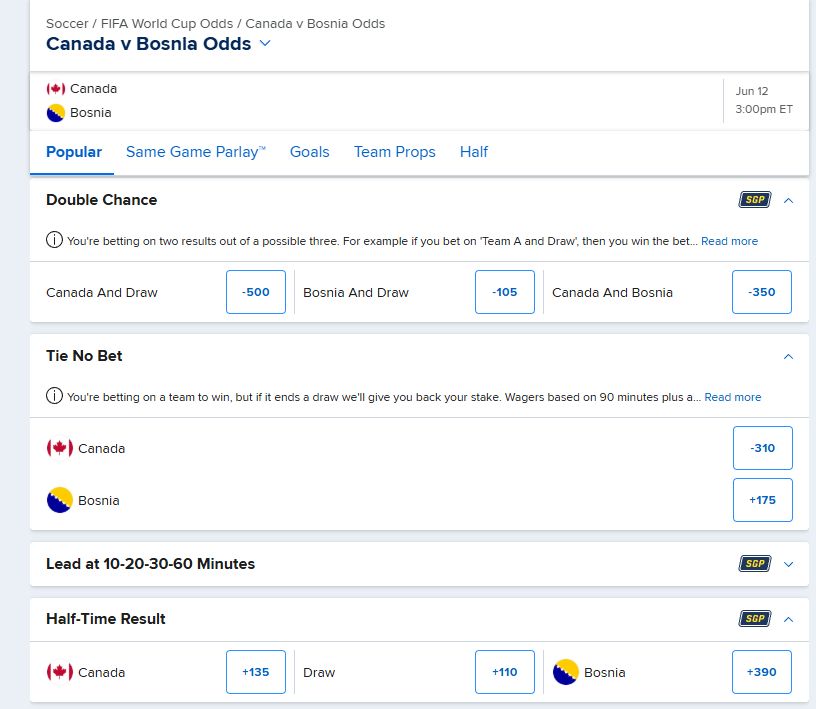 world cup tie no bet 