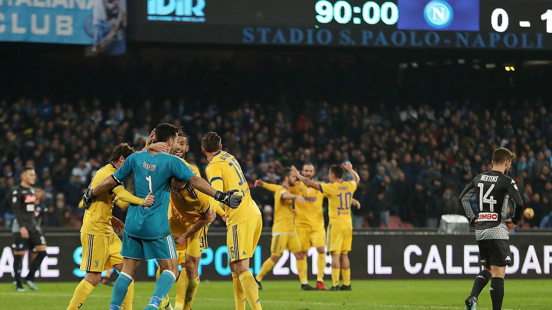Juventus celebrating Napoli Juventus Serie A