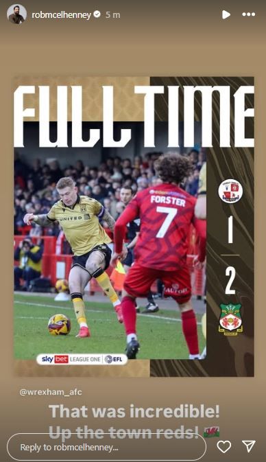 Rob McElhenney Wrexham Crawley