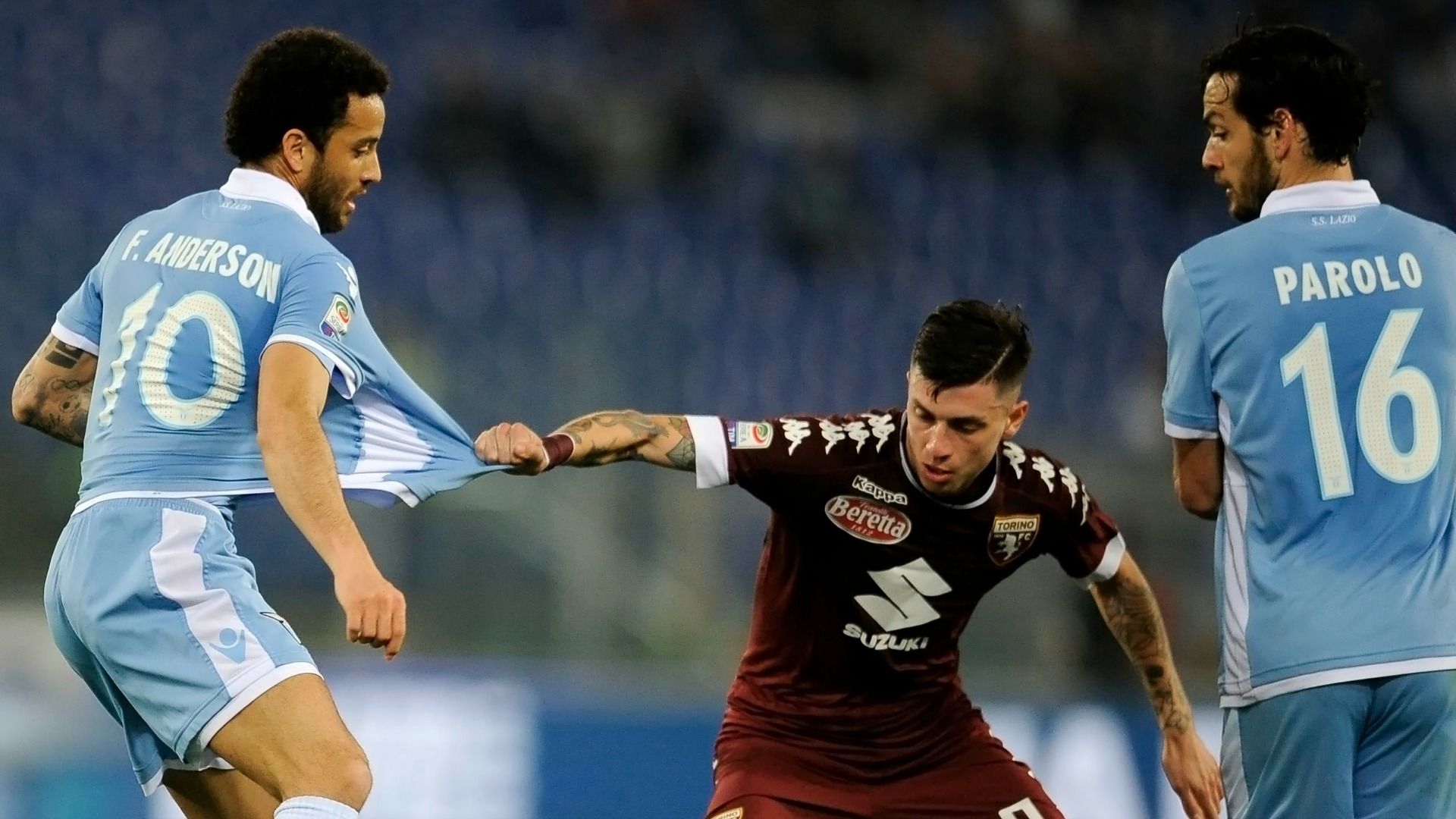 Felipe Anderson Daniele Baselli Marco Parolo Lazio Torino Serie A