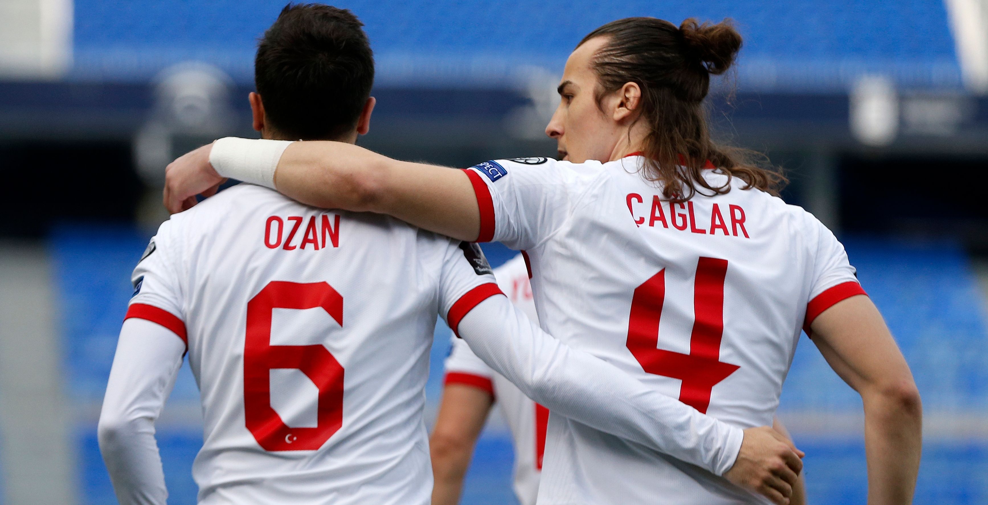 Ozan Tufan Caglar Soyuncu Turkey Goal Celebration vs. Norway 03/27/21