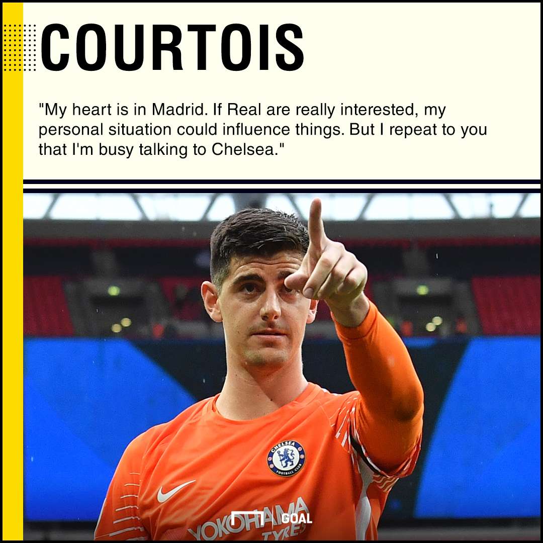 Thibaut Courtois Chelsea heart in Madrid