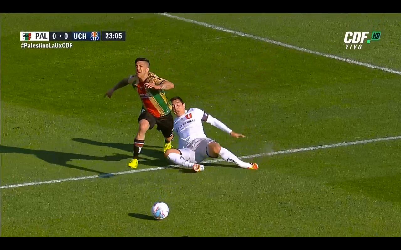 Falta VAR rodríguez U. de Chile Palestino Benítez