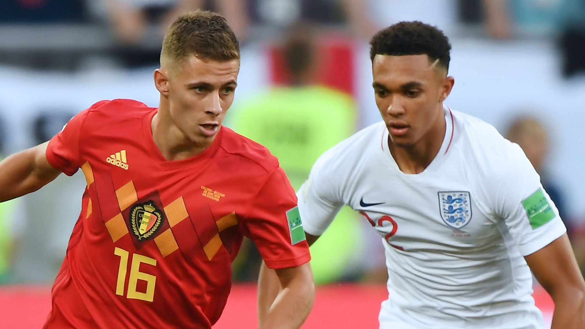 Thorgan Hazard Trent Alexander Arnold Belgium England World Cup