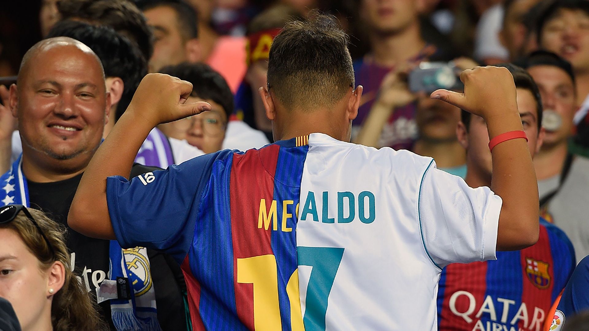 Messi Ronaldo half shirt