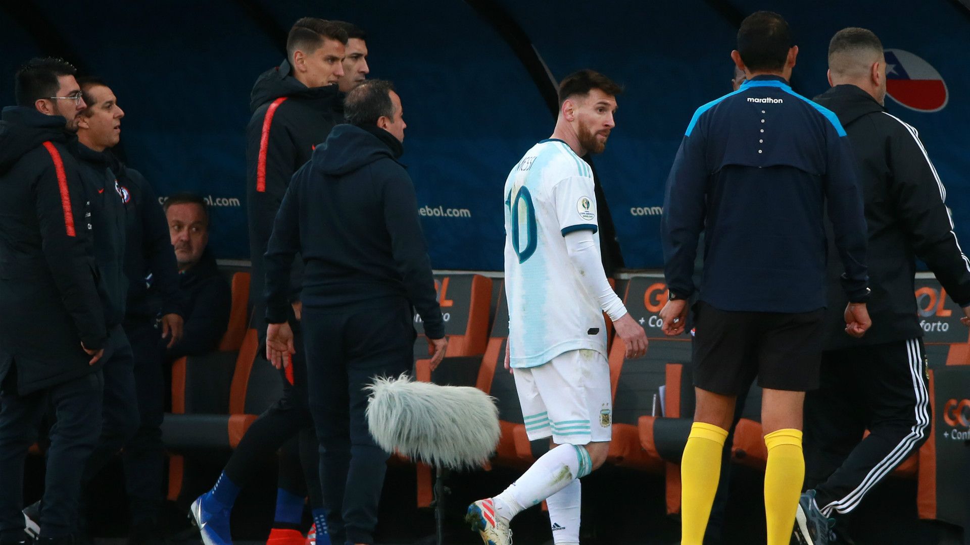 Messi expulsion Argentina Chile Copa América 06072019