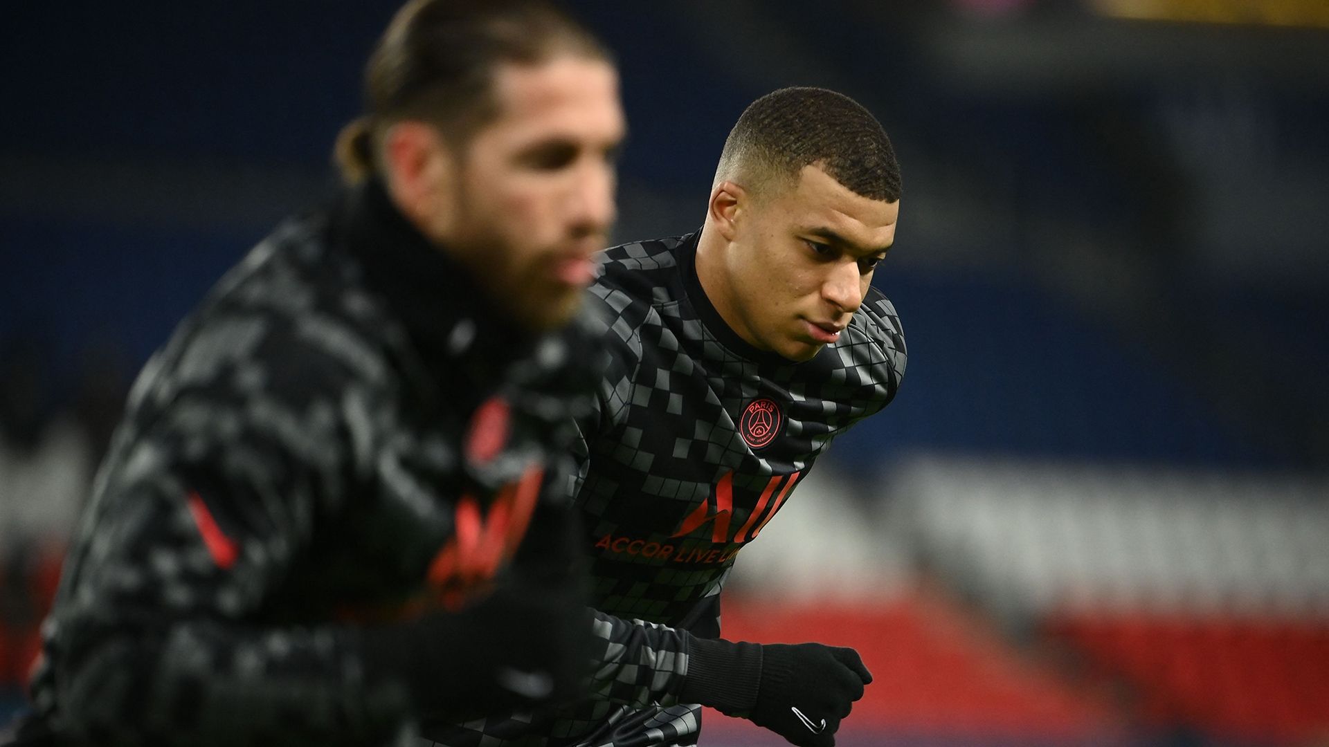 Ramos and Mbappe psg