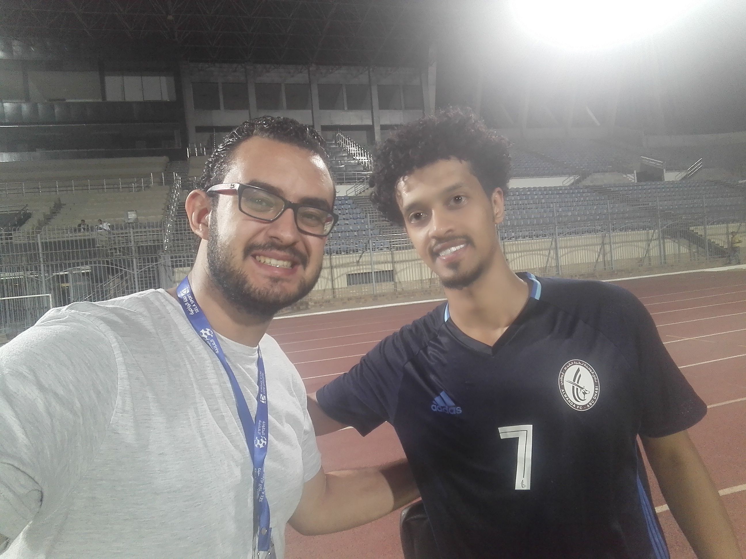 محمود ضياء مع محمد الشحي الوحدة الإماراتي 03082017