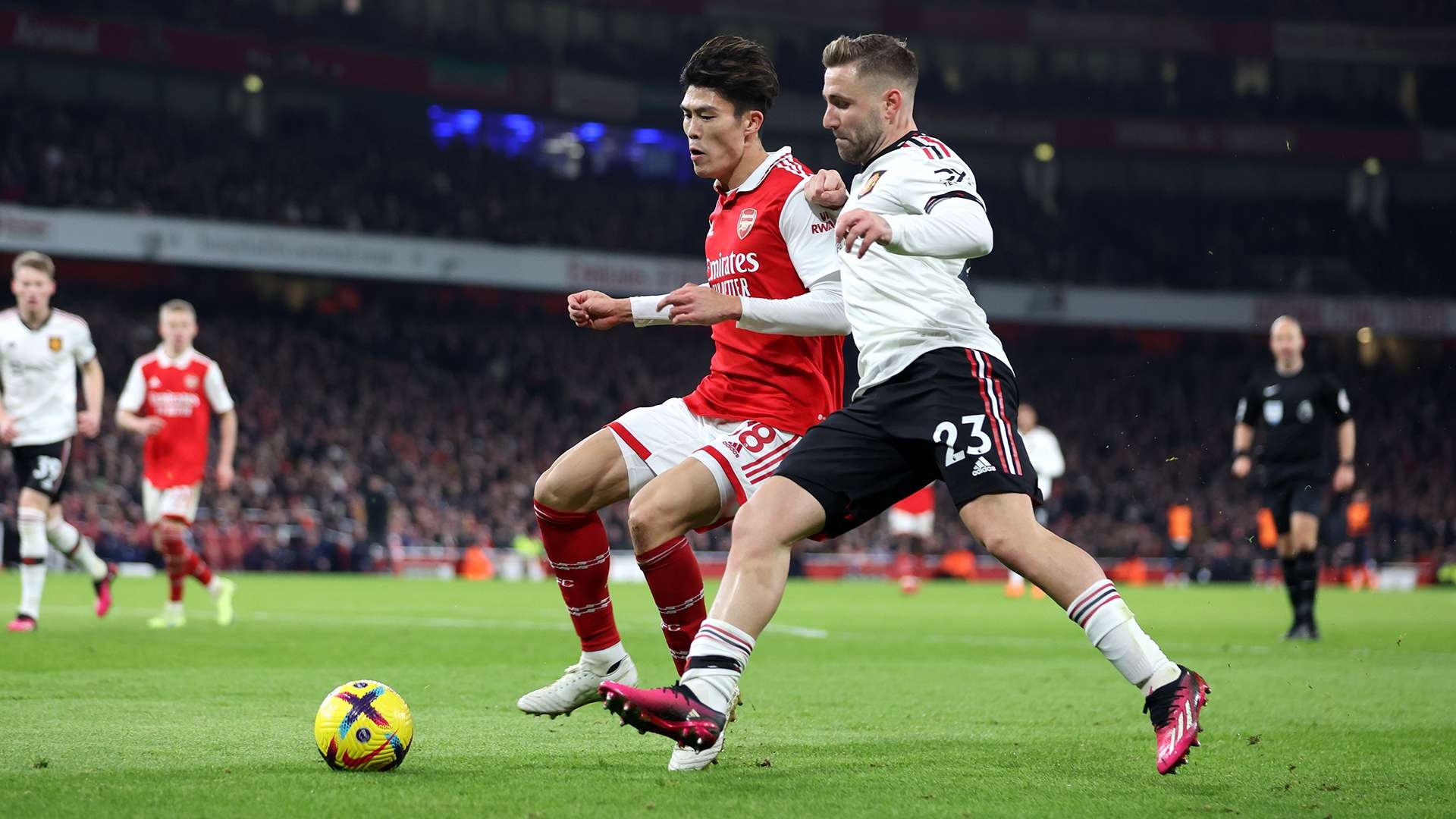 Luke Shaw Arsenal Man Utd 2022-23