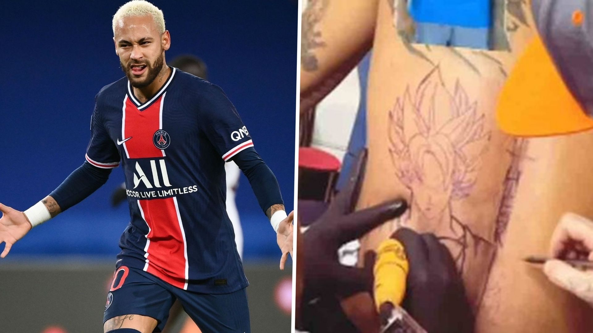 Neymar got Goku's tattoo
