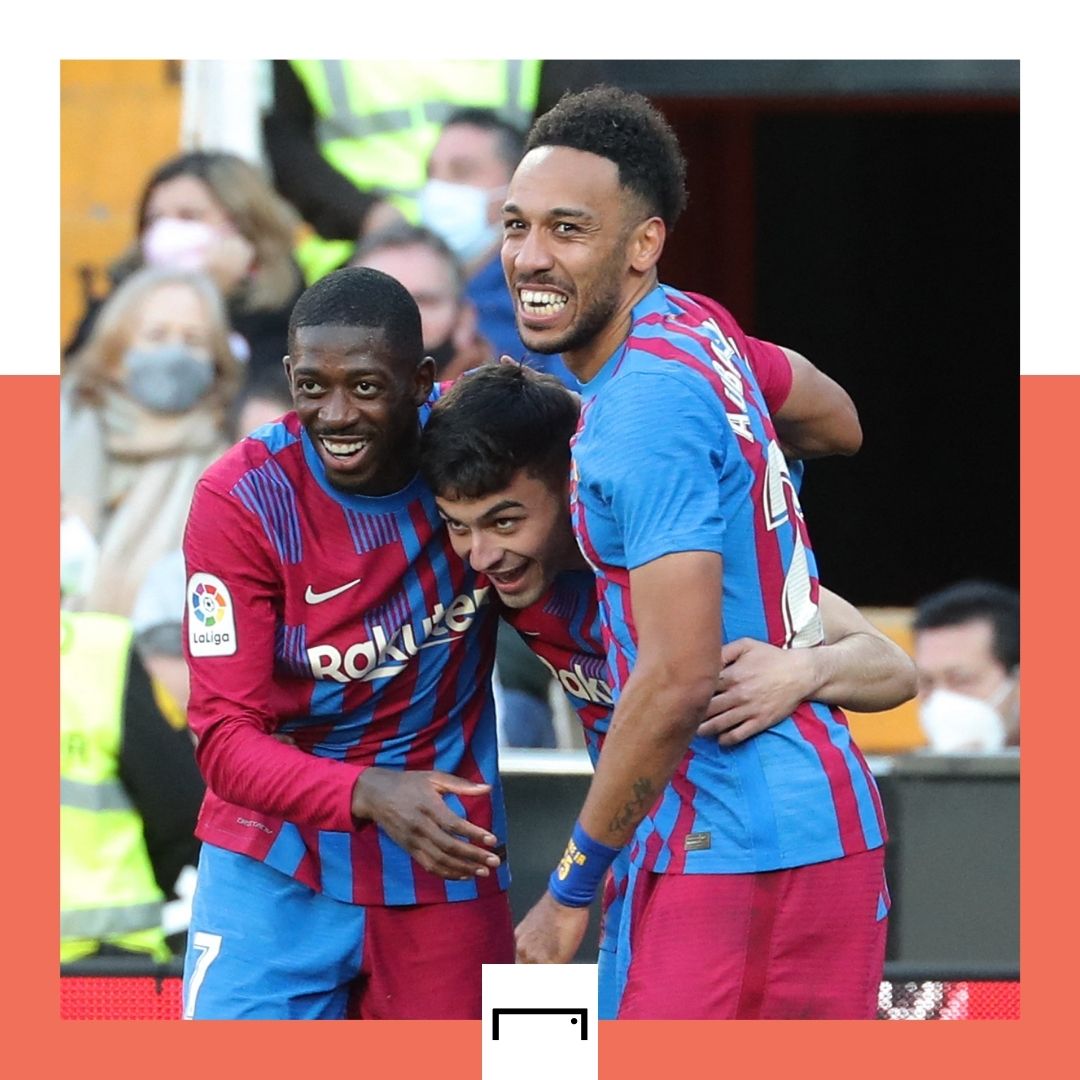 Ousmane Dembele Pierre-Emerick Aubameyang Barcelona GFX 