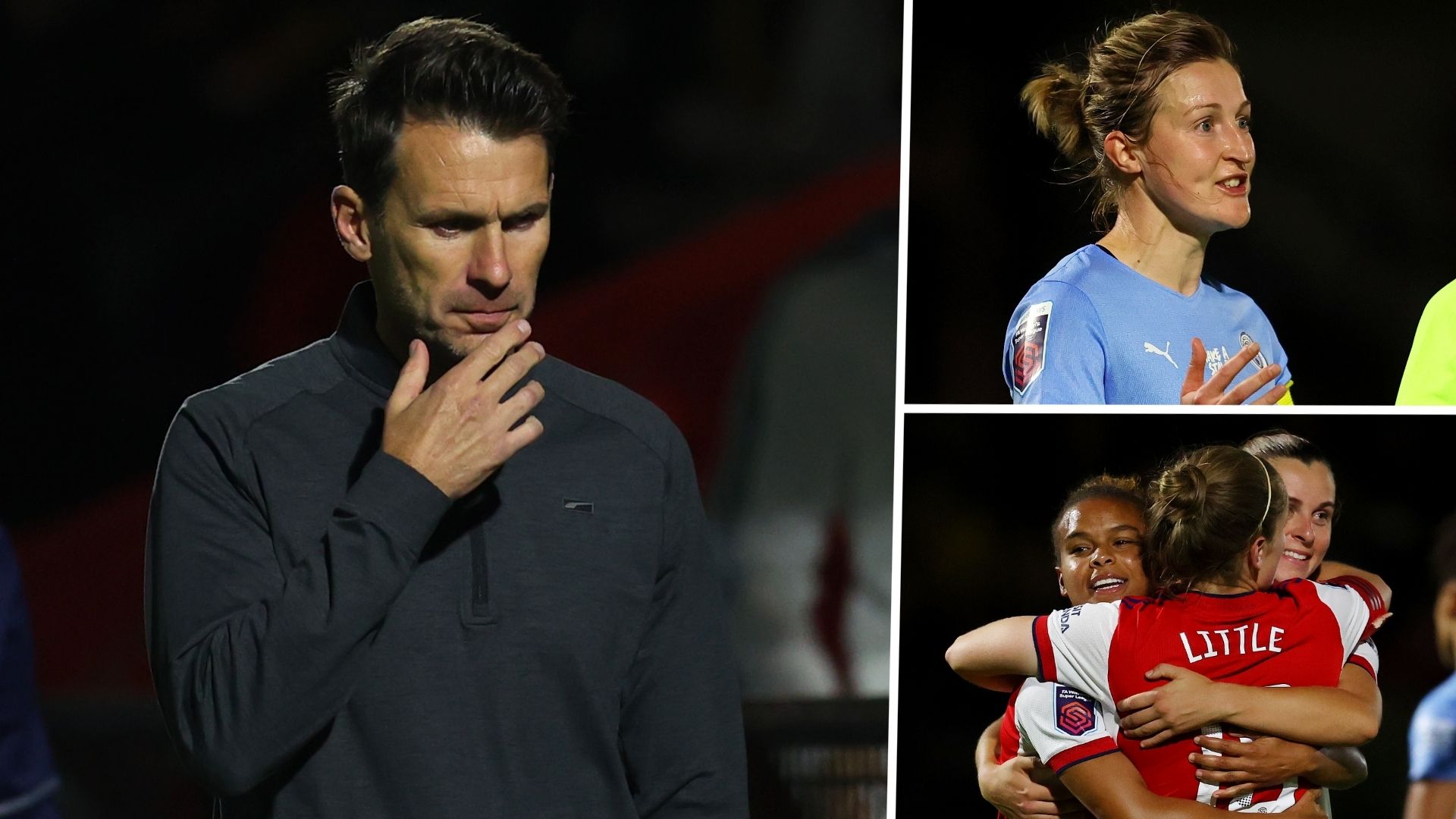 Gareth Taylor Ellen White Arsenal Women composite