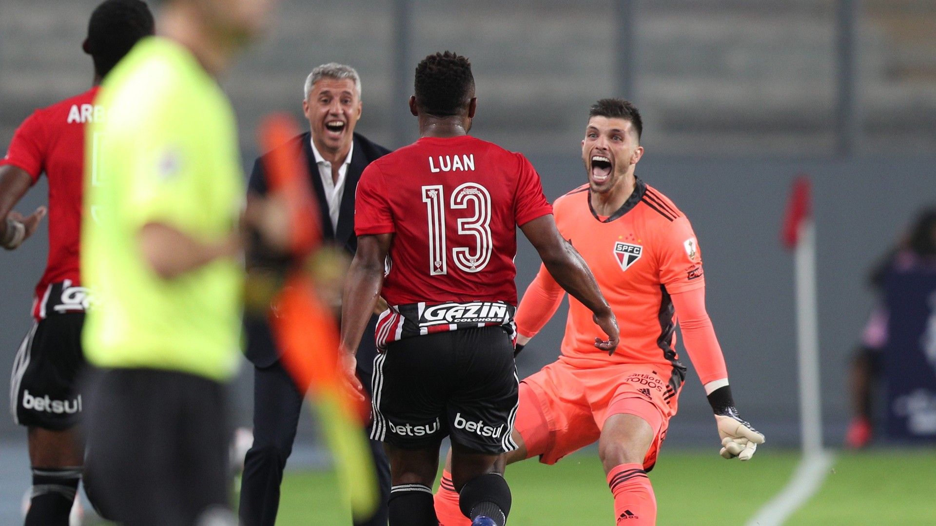 Crespo, Luan Santos e Volpi - Sporting Cristal x São Paulo Libertadores 20042021