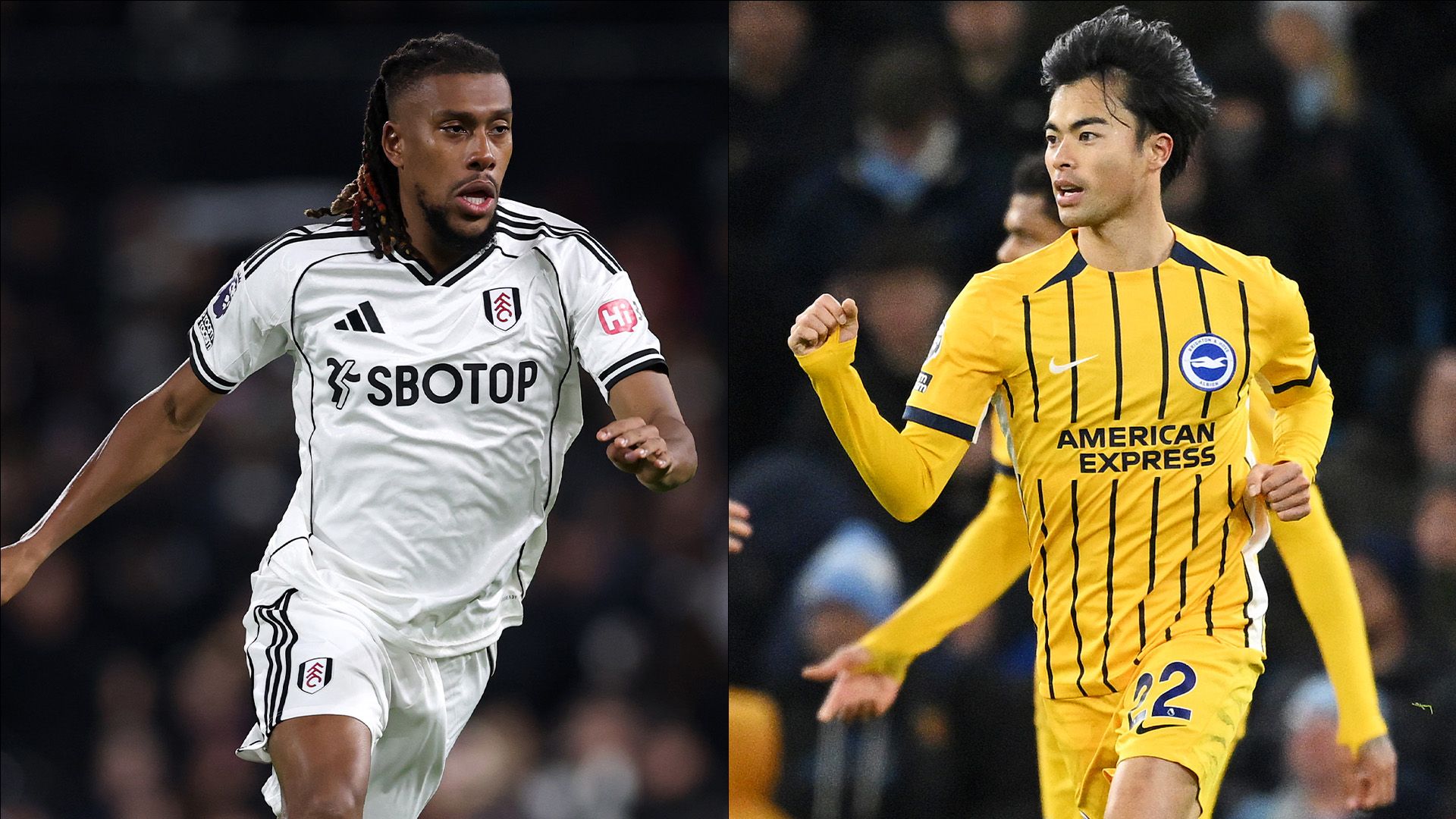 Alex Iwobi Fulham Kaoru Mitoma Brighton