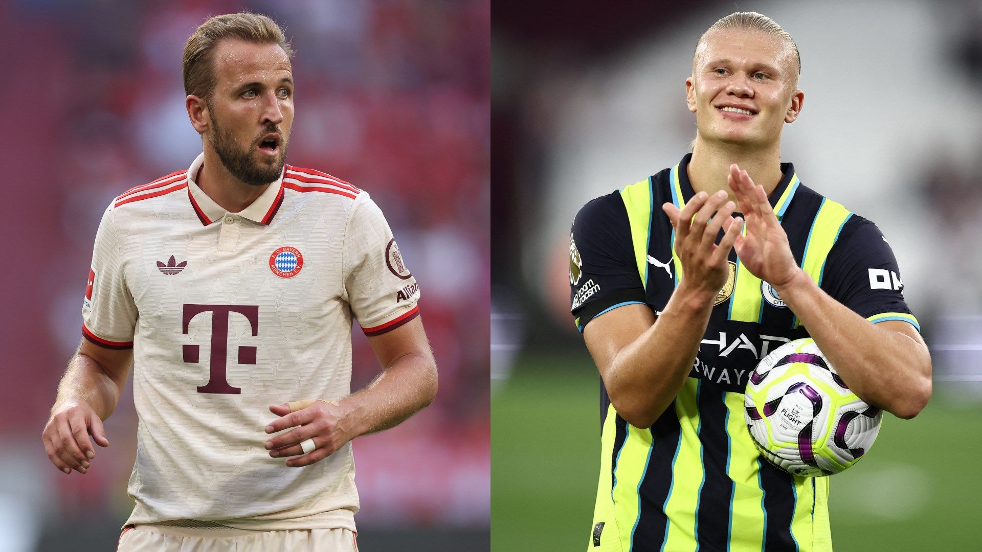 Erling Haaland Harry Kane split 2024