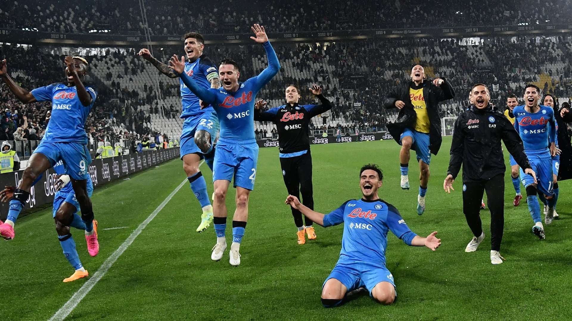 Napoli celebrate Juventus 2022-23