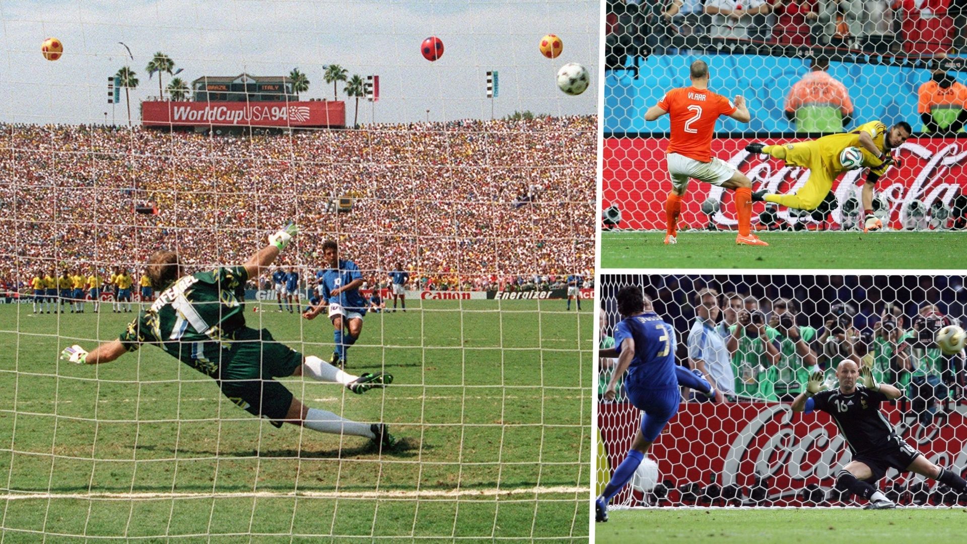 Roberto Baggio 1994 Sergio Romero 2014 Fabio Grosso 2006 Penales Mundiales