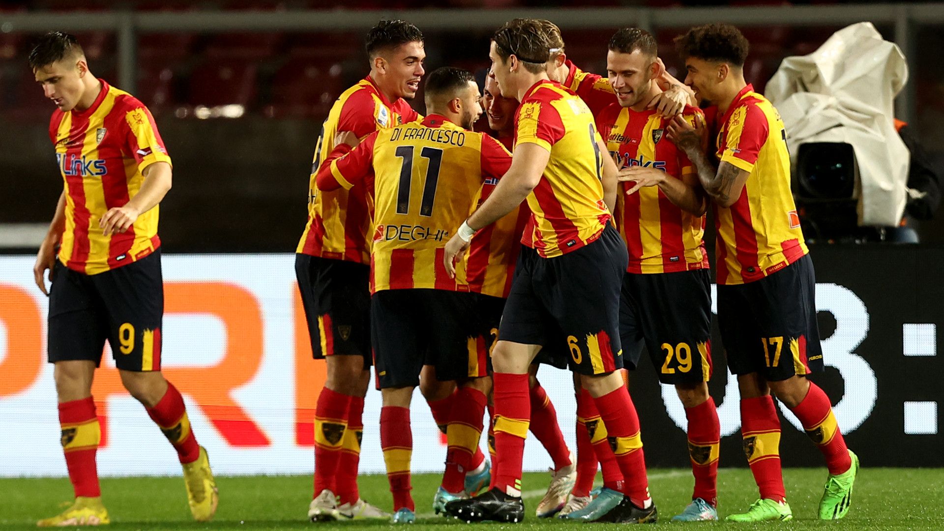 Lecce Milan celebrate Serie A