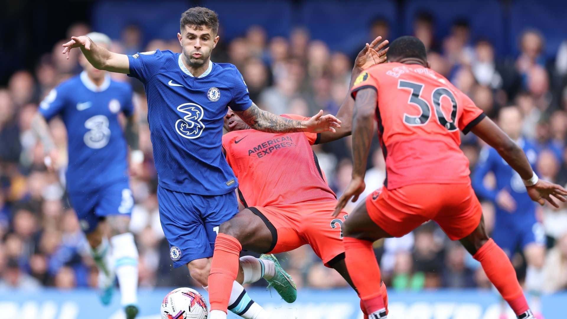 Christian Pulisic Chelsea vs Brighton 2022-23