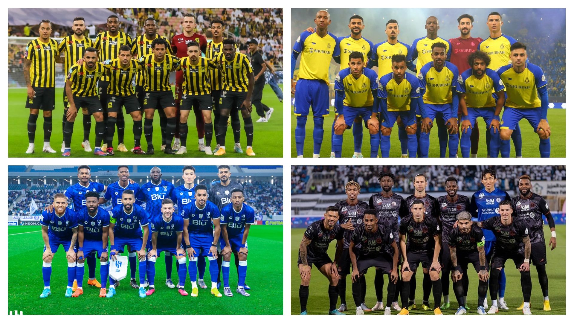 al hilal - al nassr - al ittihad - al shabab