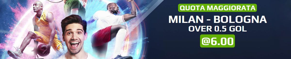 quota maggiorata milan bologna netbet