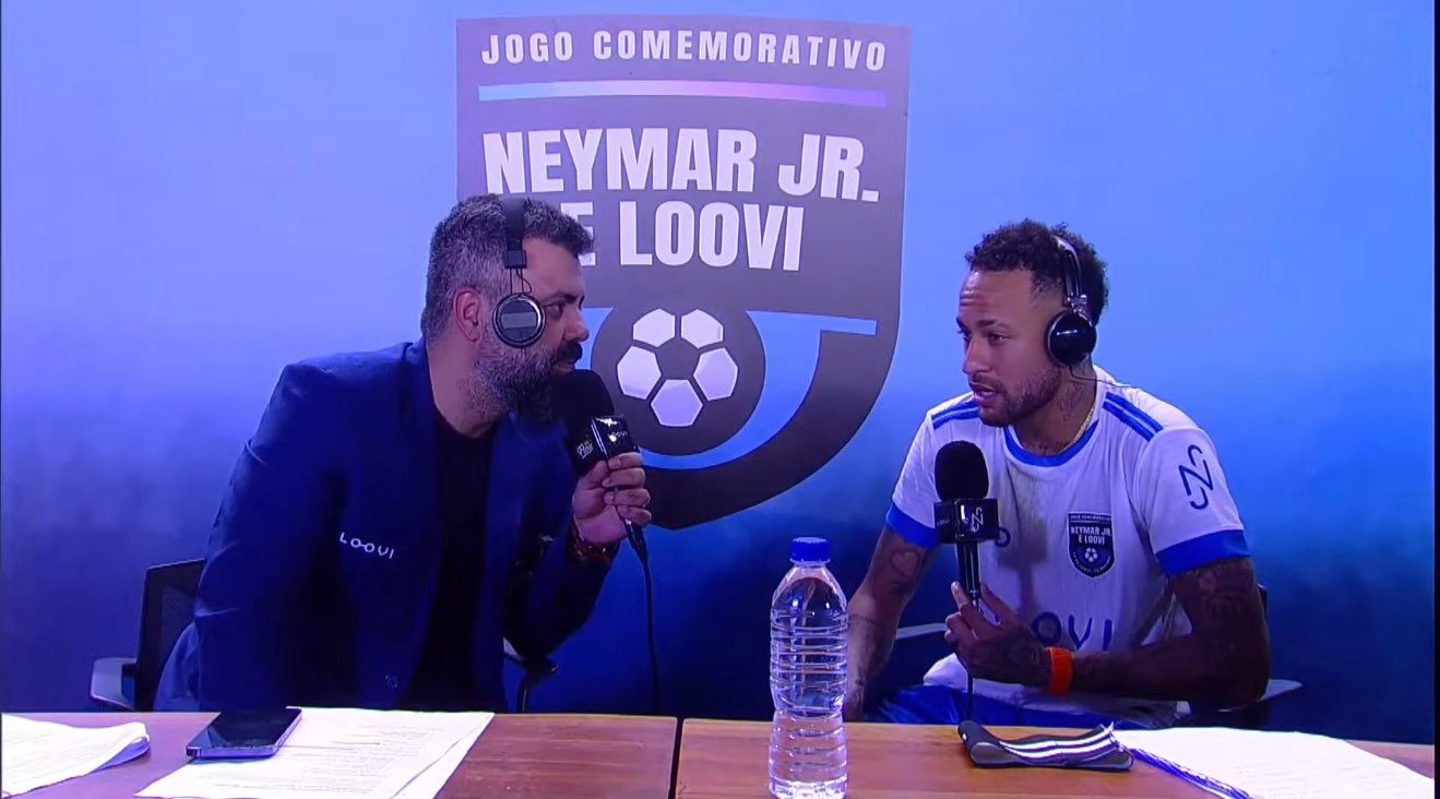 Igor Coelho e Neymar, em jogo comemorativo