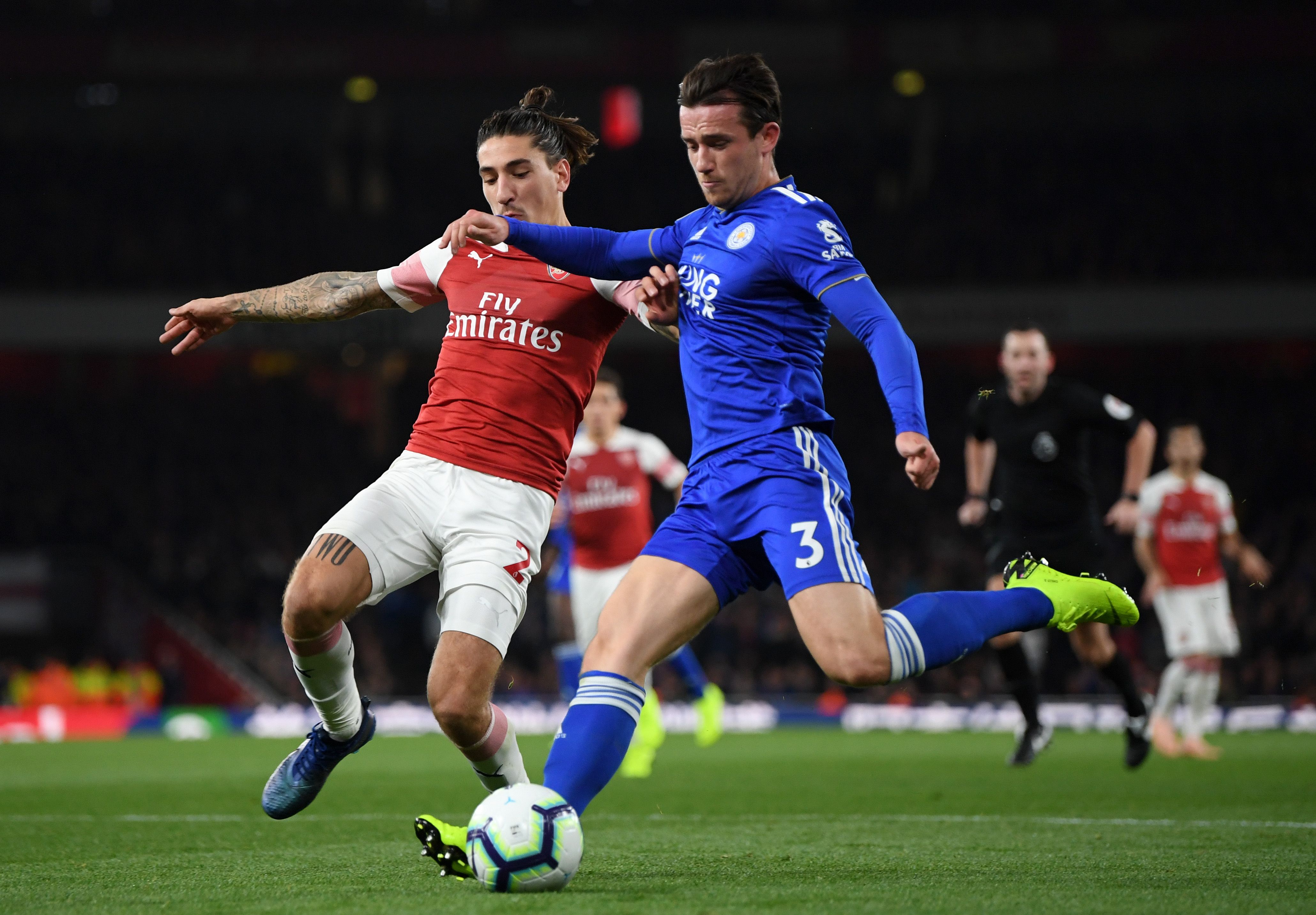 Hector Bellerin Ben Chilwell Arsenal Leicester City Premier League 10/22/18
