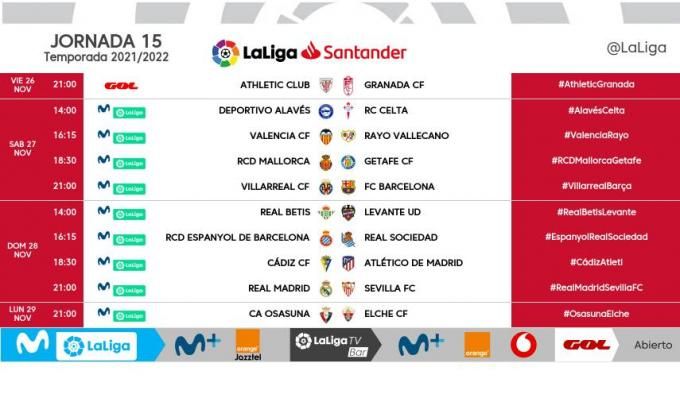 Jornada 15 Liga