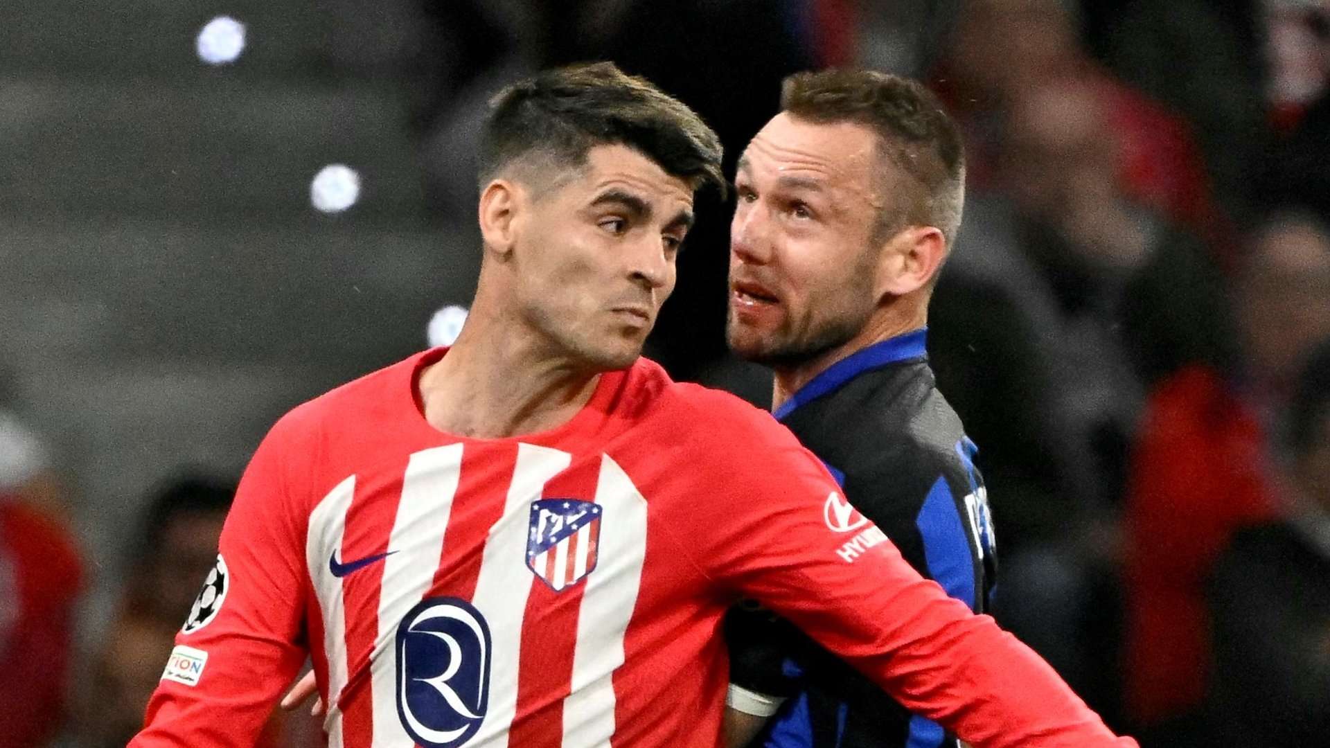 Alvaro Morata Stefan de Vrij Atletico Madrid Inter 2023-24