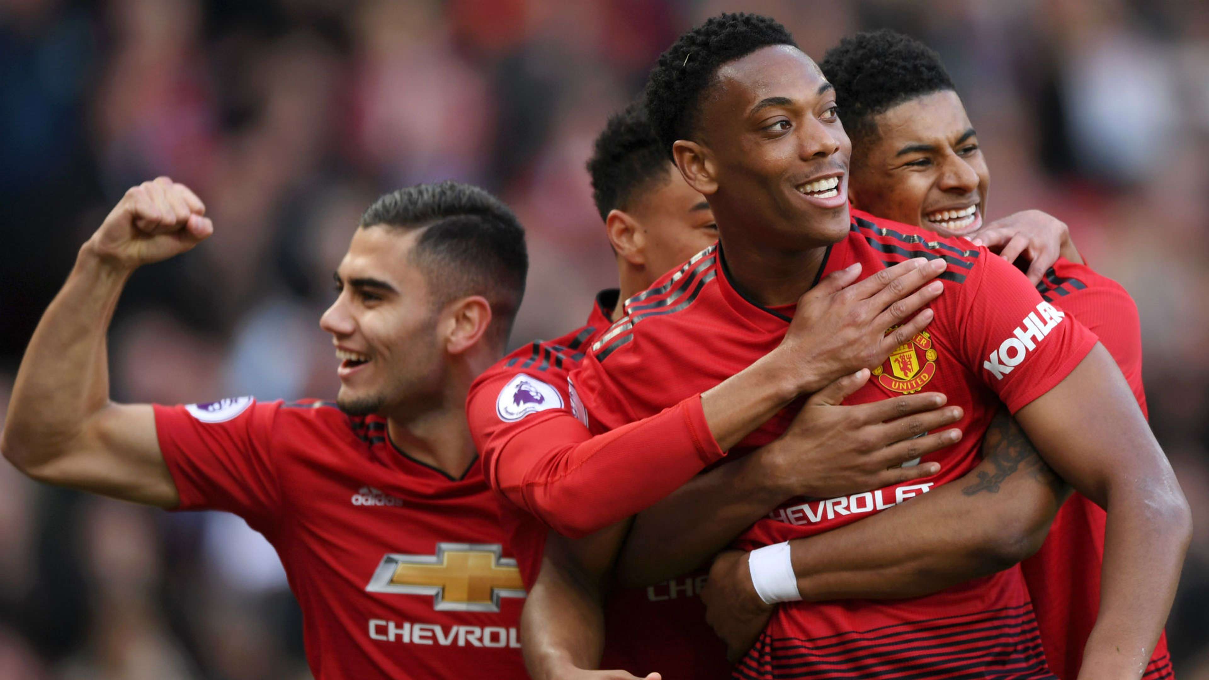 Anthony Martial Manchester United celebrate 300319