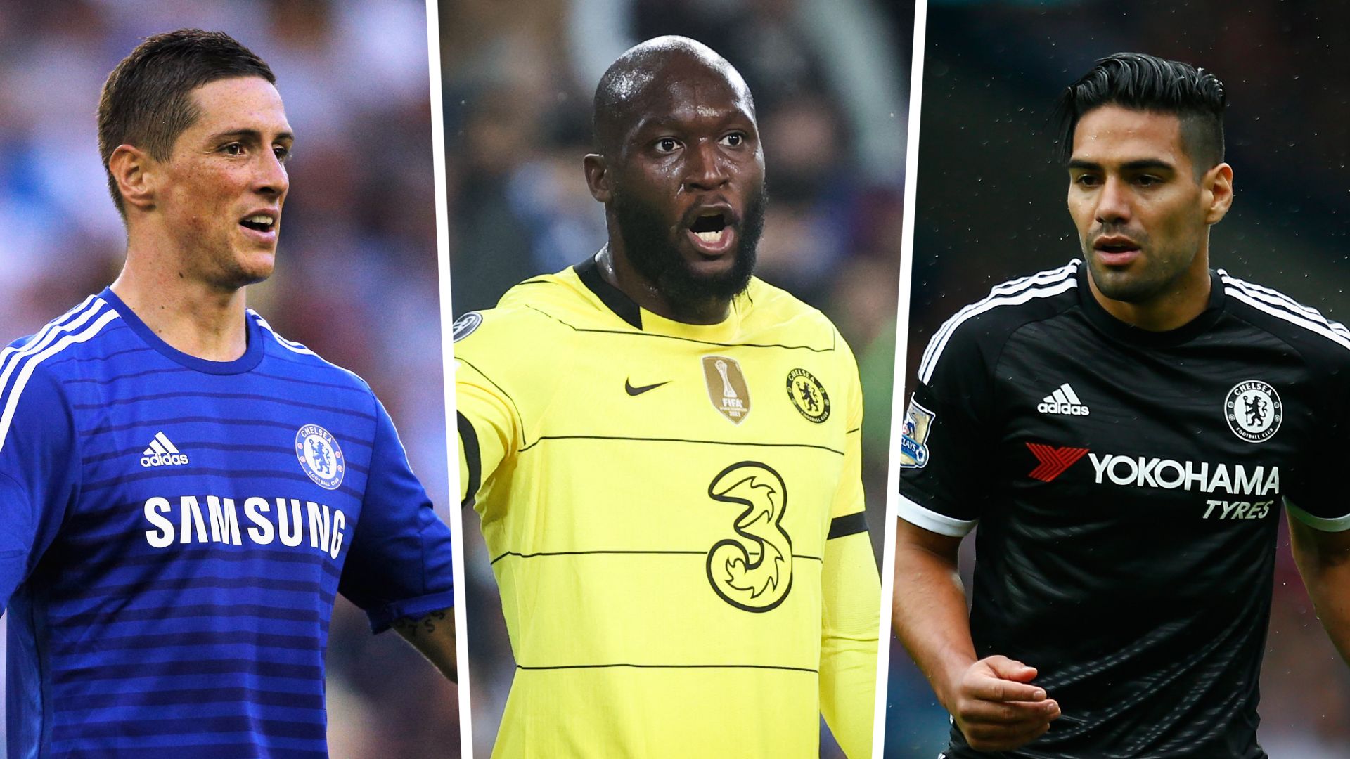 Fernando Torres Romelu Lukaku Radamel Falcao Chelsea