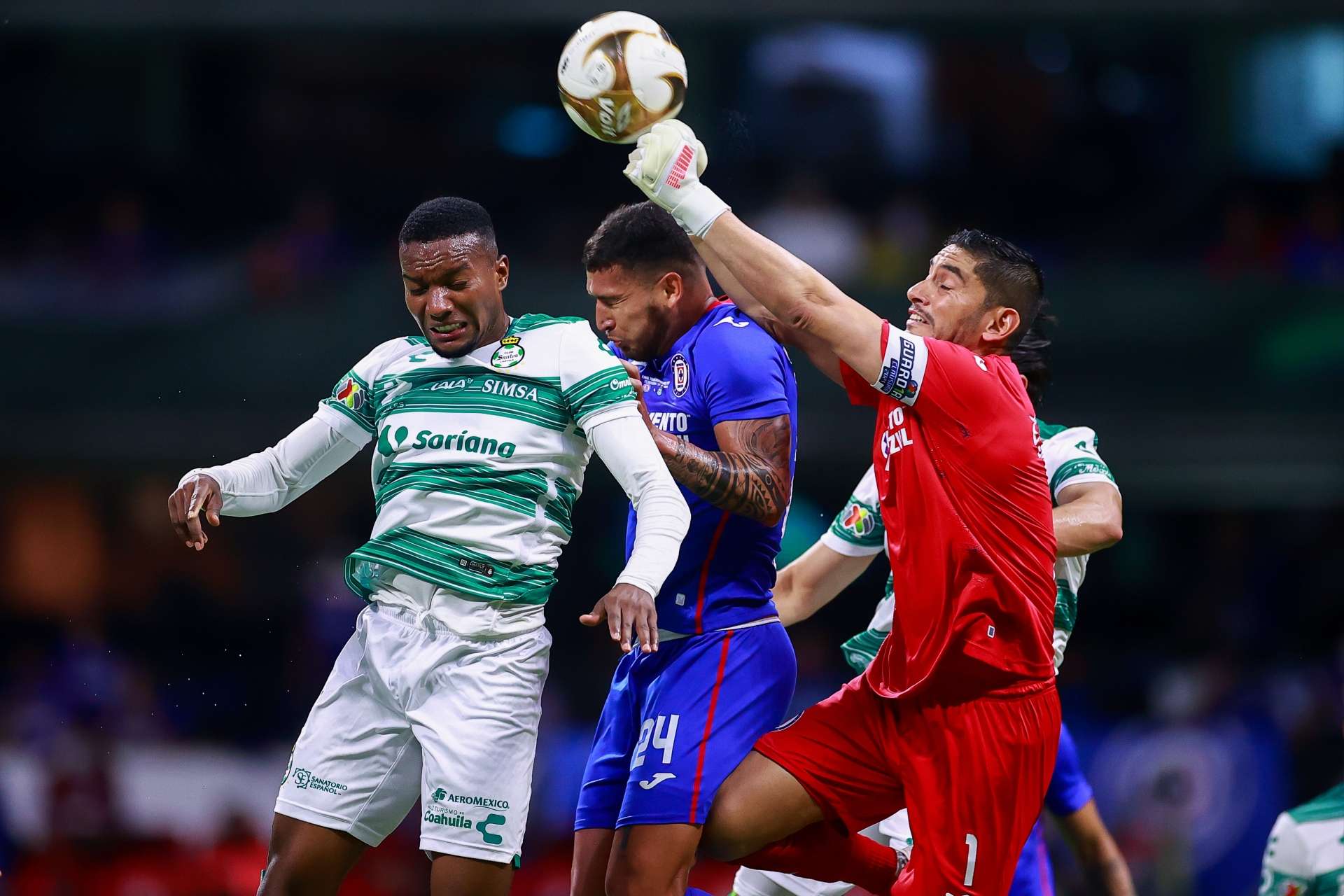 Juan Otero, Juan Escobar, José de Jesús Corona Cruz Azul vs Santos Final Guardianes 2021