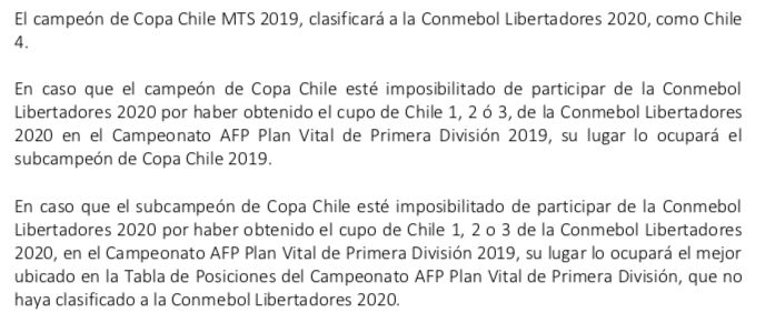 Artículo 80 Copa chile 2019