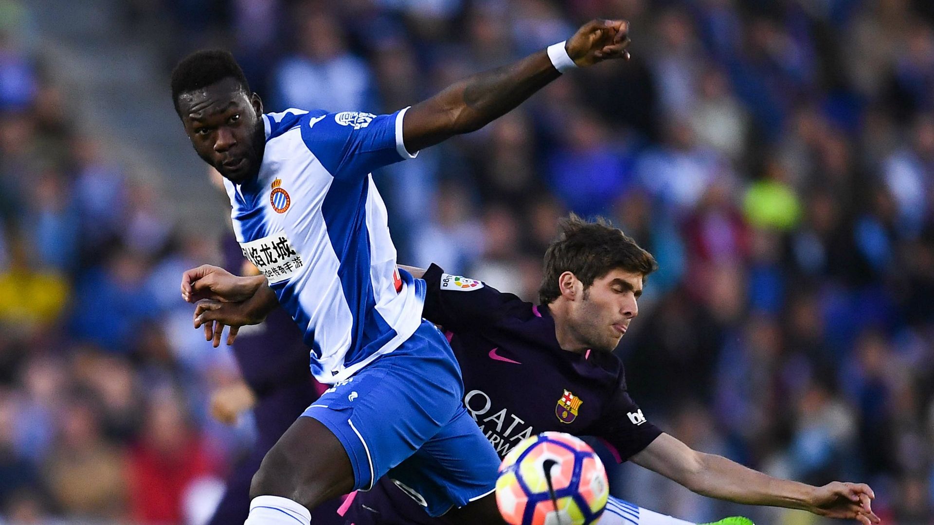 Felipe Caicedo Sergi Roberto Espanyol Barcelona LaLiga 29042017