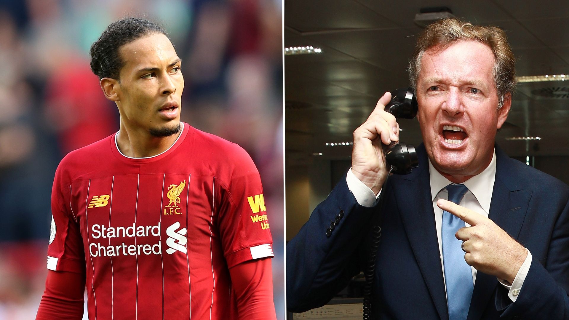 Virgil van Dijk Piers Morgan split