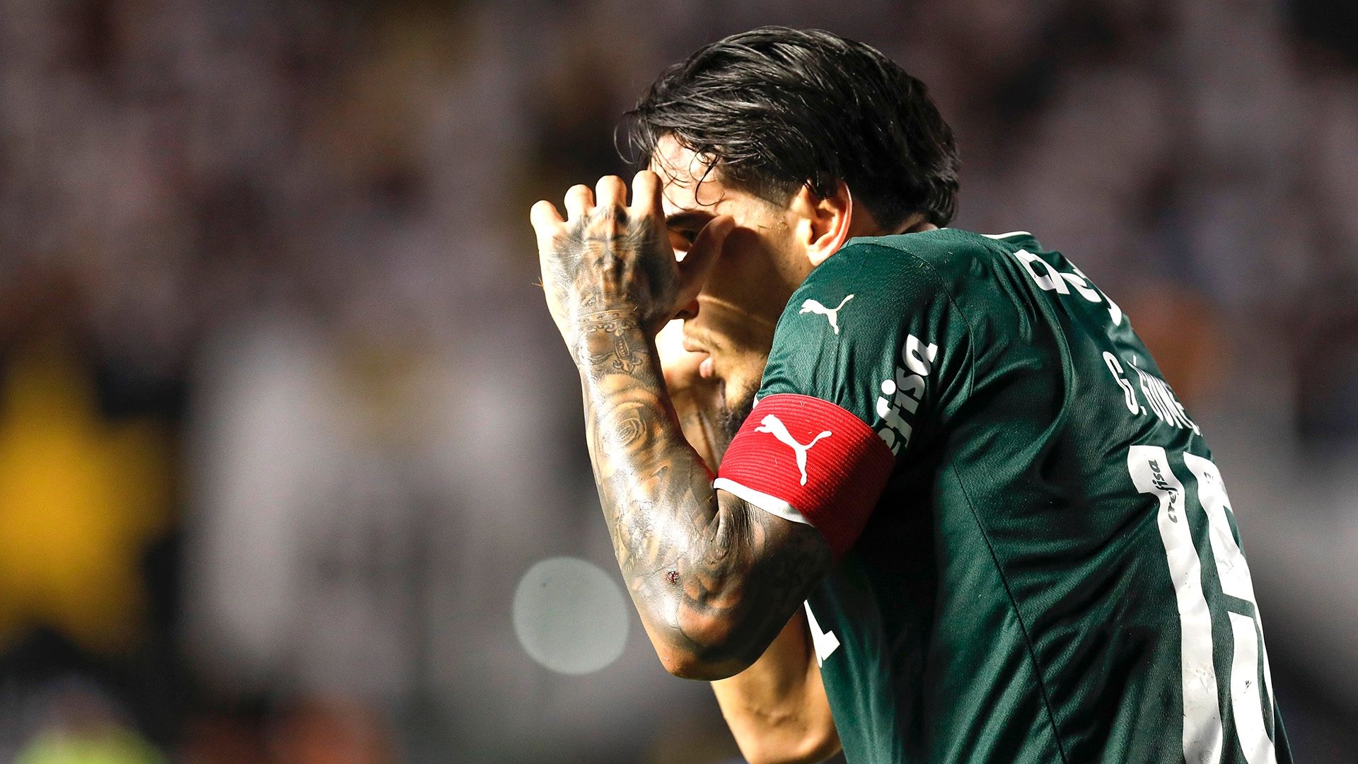 Gómez comemora, Santos x Palmeiras, Brasileirão, 28052022