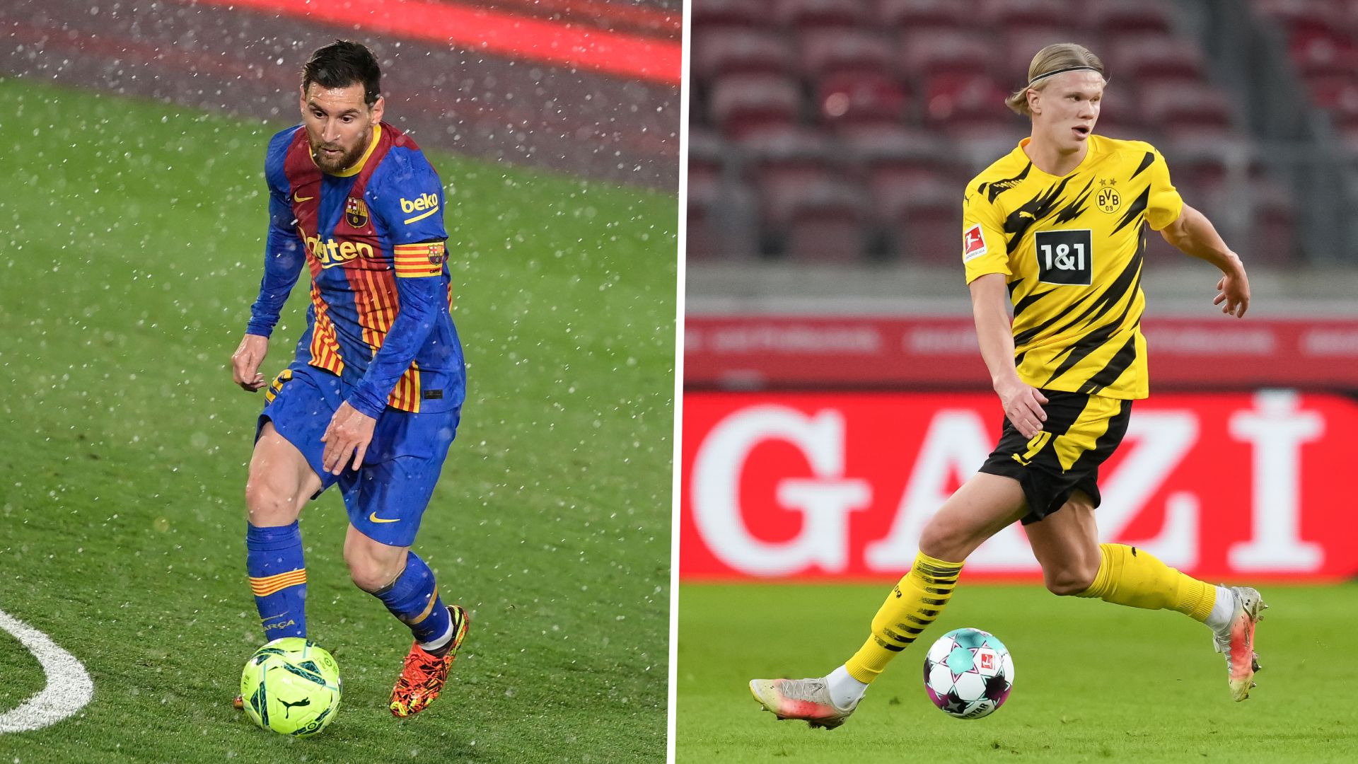 Messi Barcelona Haaland Borussia Dortmund