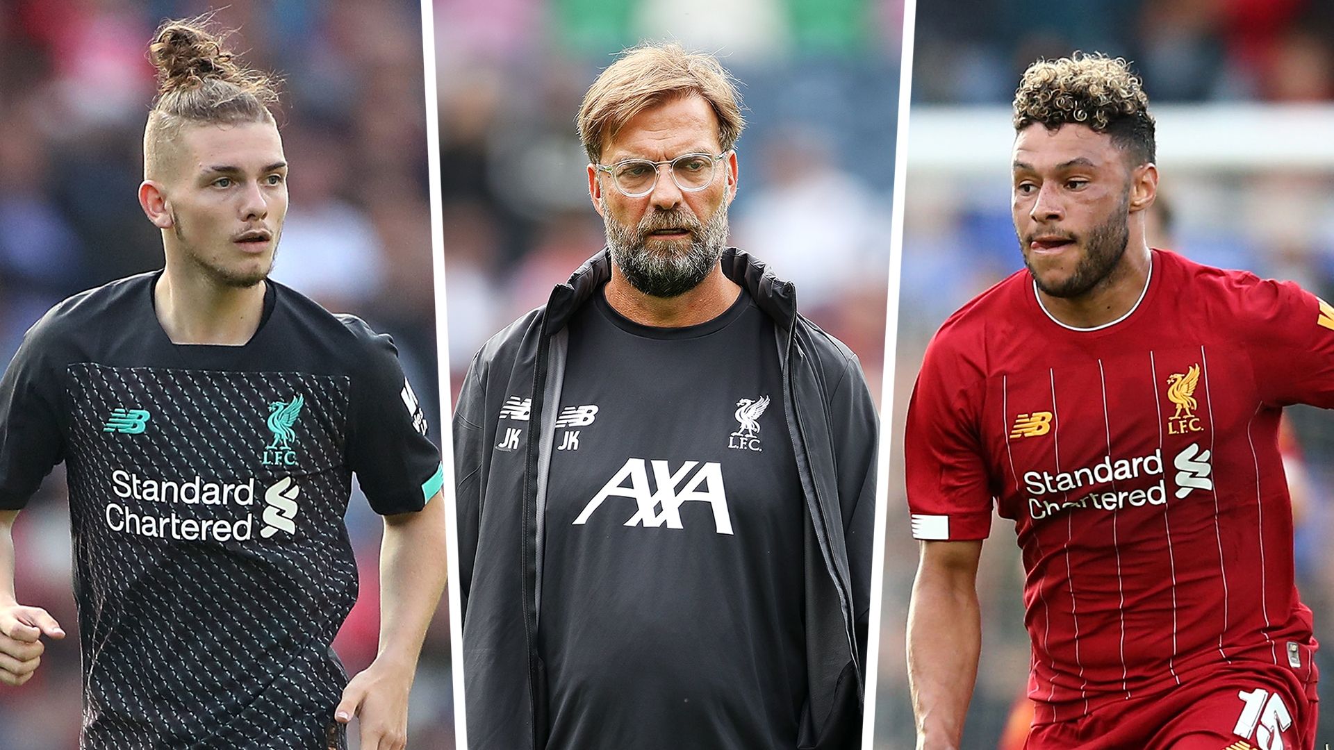 Harvey Elliott Jurgen Klopp Alex Oxlade-Chamberlain Liverpool 2019-20