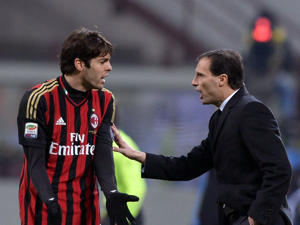 Kaka Massimiliano Allegri AC Milan Roma Serie A 12162013